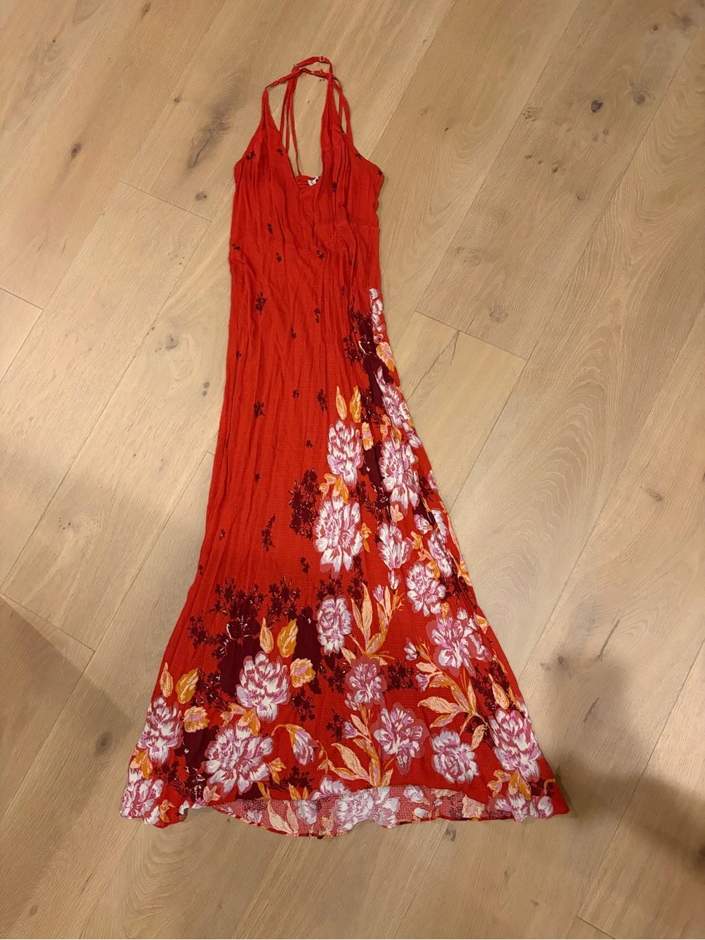 Free People “Get To You” Floral Maxi Dress with Adjustable Straps